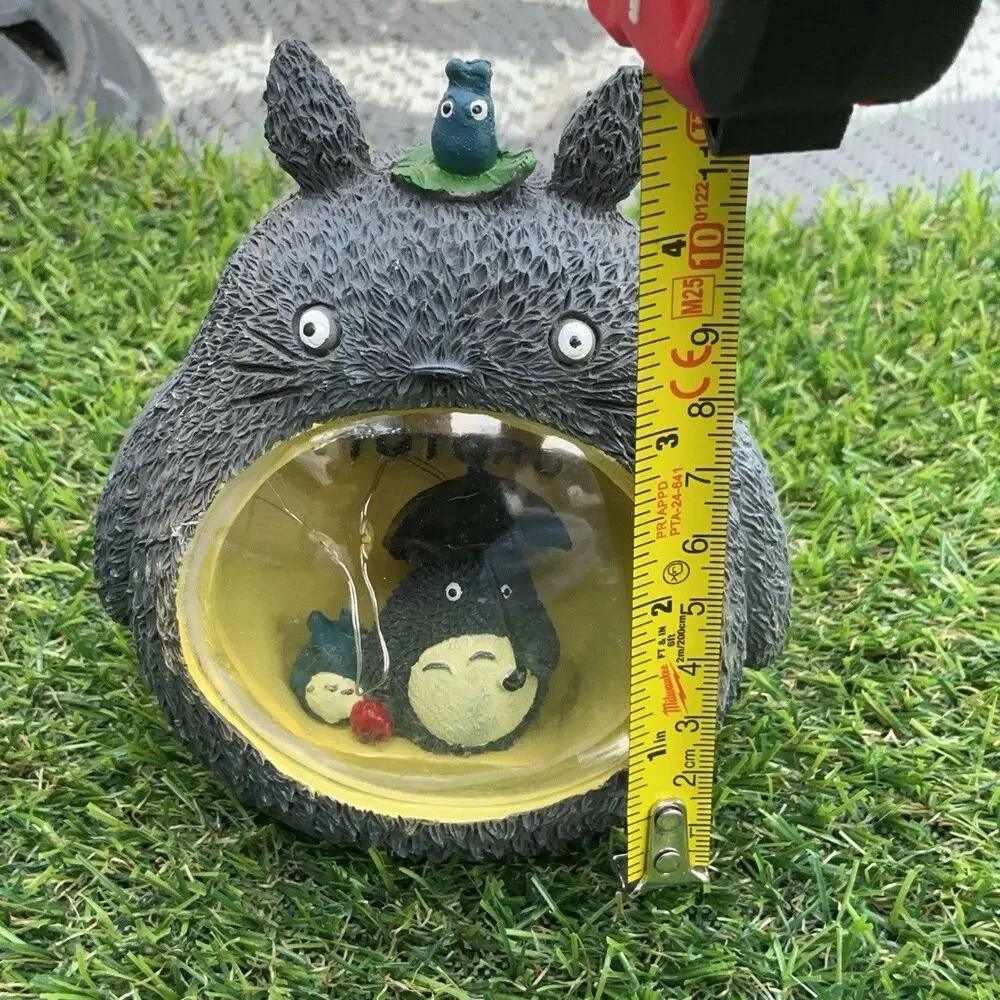 Totoro Style LED Light Figurine Gray Forest Spirit Resin Night Light 4”